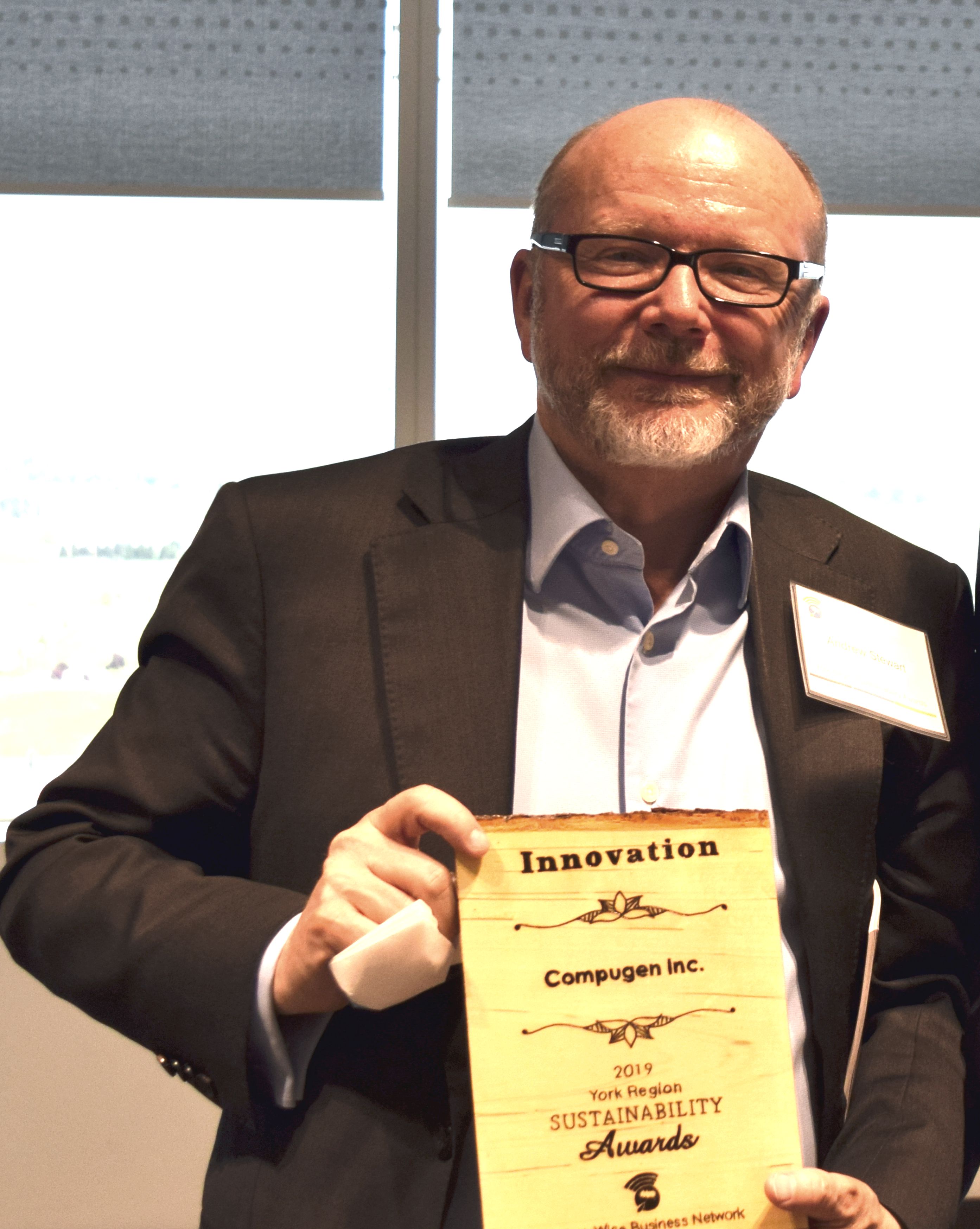 Compugen Inc and Green4Good jointly awarded Innovation Award at York Region Sustainability Awards Ceremony